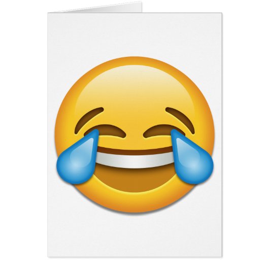 Tears of Joy emoji funny Cards (Front)