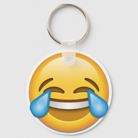 Tears Of Joy Emoji Funny Keychain