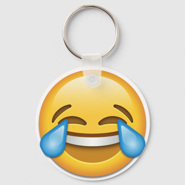 Tears of Joy emoji funny Keychain (Front)