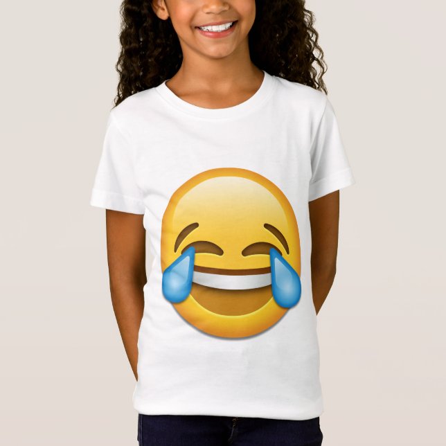 Tears of Joy emoji funny T-Shirt (Front)