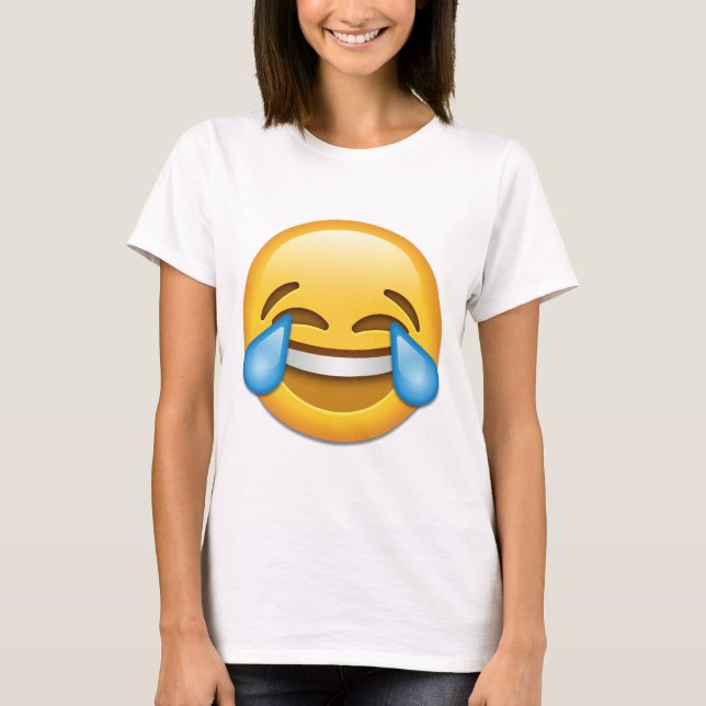 Tears of Joy emoji funny T-Shirt (Front)