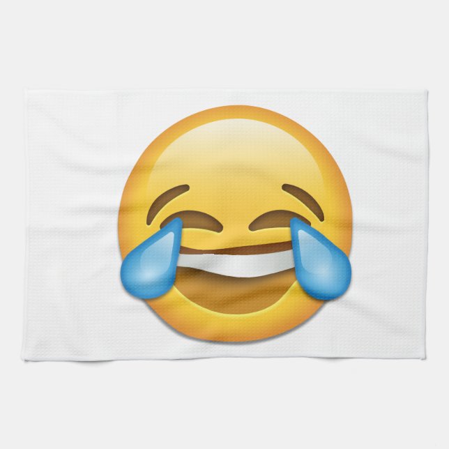 Tears of Joy emoji funny Towel (Horizontal)