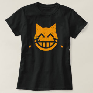 Tears of Joy Grunge Cat Emoji T-Shirt