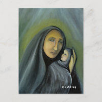 Tears Of Joy Mary & Infant Jesus Postcard