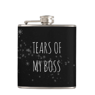 Tears of My Boss Funny Employee Gift Hip Flask