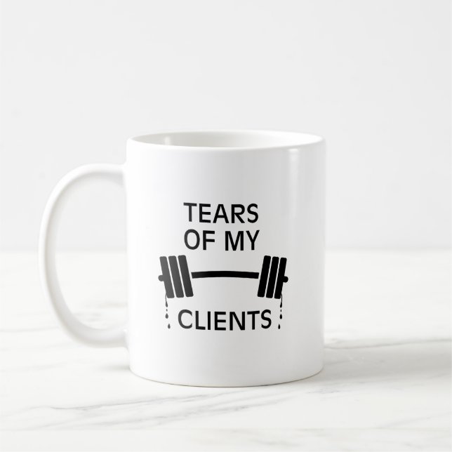 Tears of My Clients Personal Trainer Barbell Coffee Mug (Left)