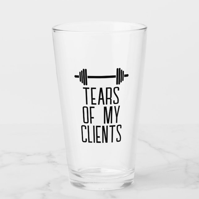 Tears of My Clients Personal Trainer Gift Stainles Glass (Front)