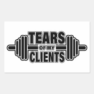 Tears of My Clients Personal Trainer Gift Stainles Rectangular Sticker
