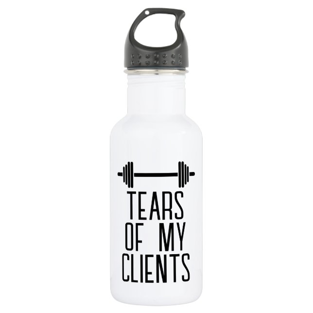 Tears of My Clients Personal Trainer Gift Stainles Stainless Steel Water Bottle (Front)