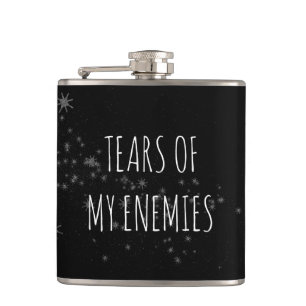 Tears of My Enemies Funny Rival Gift Hip Flask