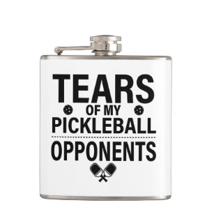 Tears of my Pickleball Funny minimal Pickleball Flask