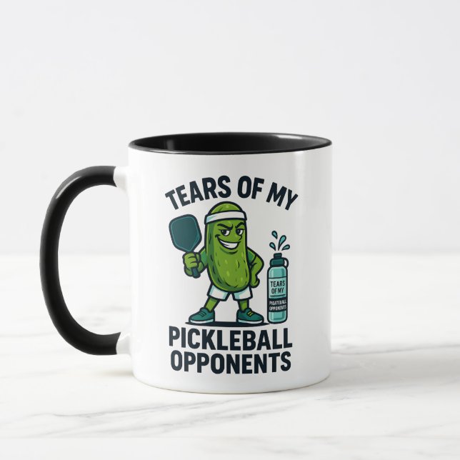 Tears of My Pickleball Opponents Funny Pickleball Mug (Left)
