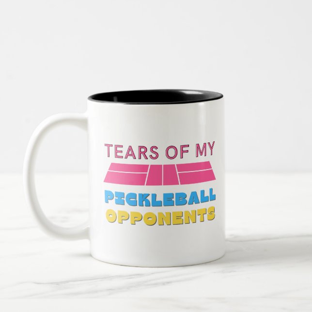 Tears Of My Pickleball Opponents Winning Style Two-Tone Coffee Mug (Left)