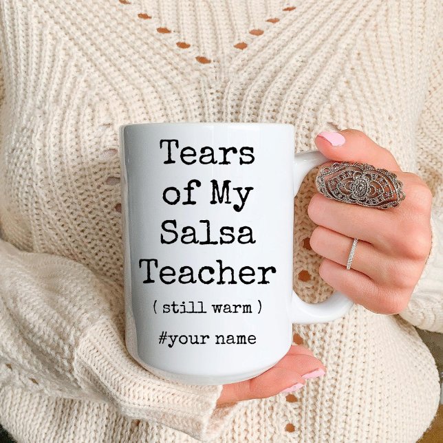 Tears of My Salsa Dance Teacher Still Warm Funny Two-Tone Coffee Mug (Tears of My Salsa Dance Teacher Still Warm Funny Two-Tone Coffee Mug)