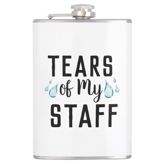 Tears of My Staff Worlds Best Boss Ever Gift Flask (Front)