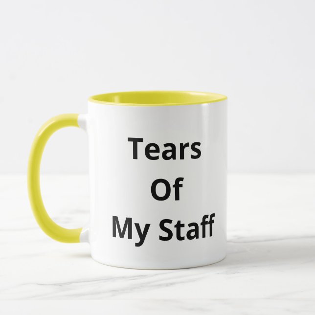Tears  Of My  Staff Yellow Coffee Mug (Left)