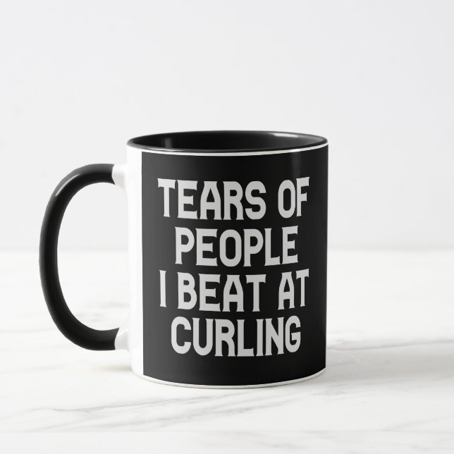 Tears of People I Beat at Curling Funny Sport  Mug (Left)