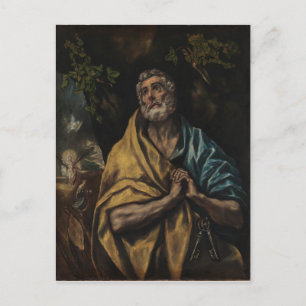 Tears of St. Peter, Fine Art El Greco Postcard