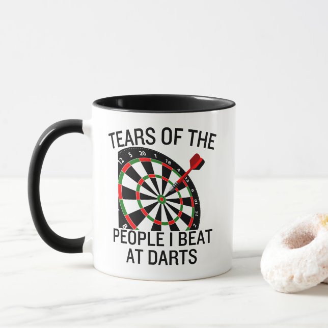 Tears Of The People I Beat At Darts Mug (With Donut)