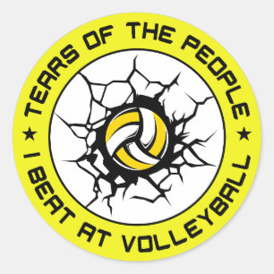 Tears Of The People I Beat At Volleyball, Sport Classic Round Sticker