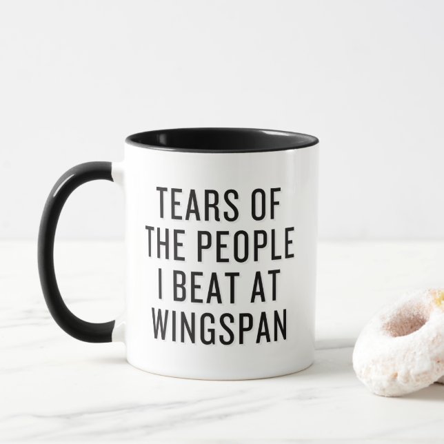 Tears of The People I Beat at Wingspan Funny  Mug (With Donut)