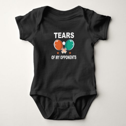 Tears Table Tennis Opponents Ping Pong Match Baby Bodysuit