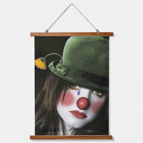 Teary Clown Hanging Tapestry