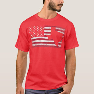 Teas 4th of July Gift American Flag USA America P T-Shirt