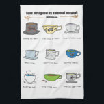 Teas by AI Weirdness - Kitchen Towel<br><div class="desc">Tea names and descriptions generated by AI,  then illustrated by an amused human. Enjoy the aura of relaxation conferred by the thunder sheep,  or the morning pick-me-up that only a hovering teacup can provide!</div>