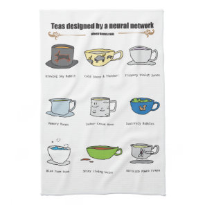 Teas by AI Weirdness - Kitchen Towel
