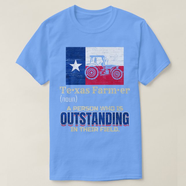 Teas Farmer a Person who is Outstanding in their F T-Shirt (Design Front)