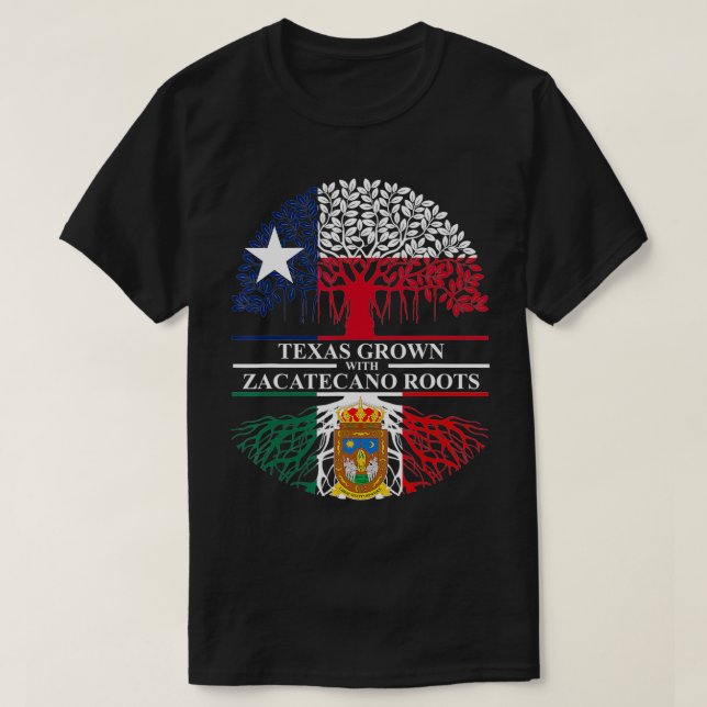 Teas Grown with Zacatecano Roots Zacatecas Roots T T-Shirt (Design Front)