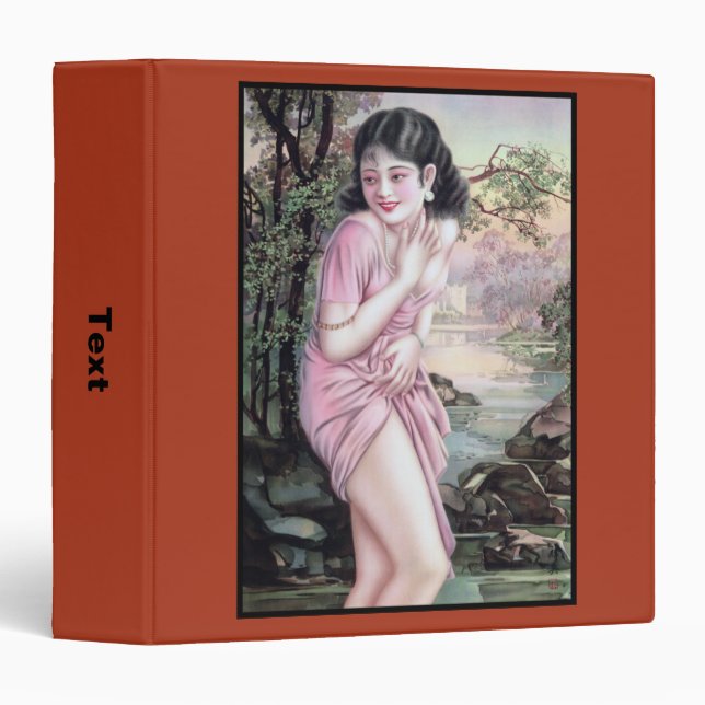 Tease in Stream Oasis by Shanghai China Girl 3 Ring Binder (Front/Spine)