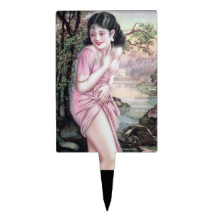 Tease in Stream Oasis by Shanghai China Girl Cake Topper