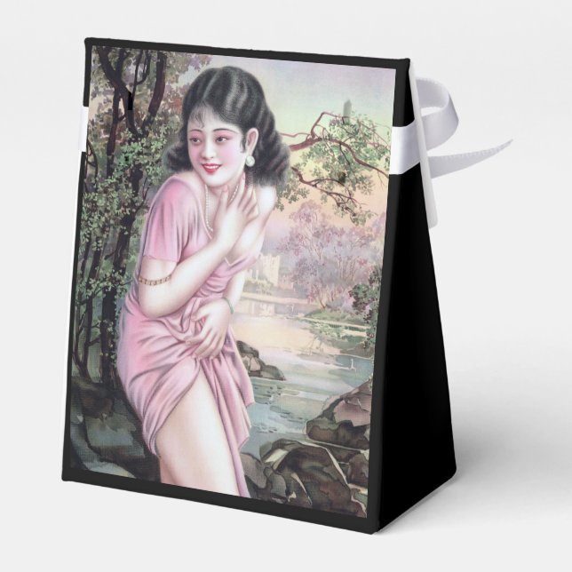 Tease in Stream Oasis by Shanghai China Girl Favor Boxes (Back Side)