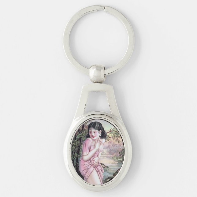 Tease in Stream Oasis by Shanghai China Girl Keychain (Front)