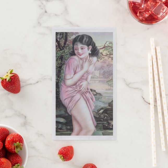 Tease in Stream Oasis by Shanghai China Girl Paper Guest Towels (Insitu)