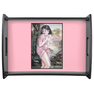 Tease in Stream Oasis by Shanghai China Girl Serving Tray
