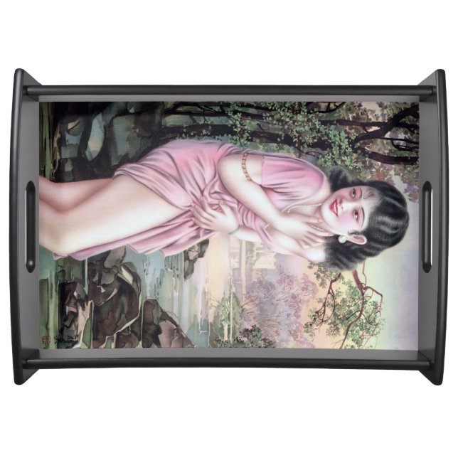 Tease in Stream Oasis by Shanghai China Girl Serving Tray (Front)