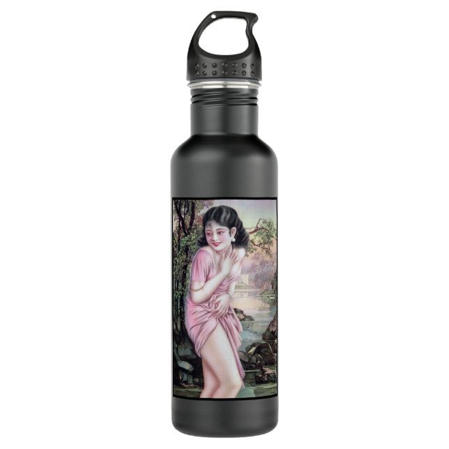 Tease in Stream Oasis by Shanghai China Girl Stainless Steel Water Bottle (Front)