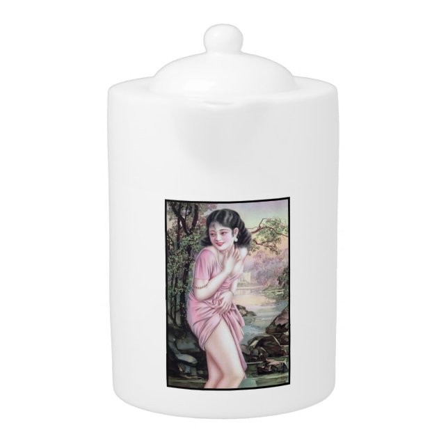 Tease in Stream Oasis by Shanghai China Girl Teapot (Front)