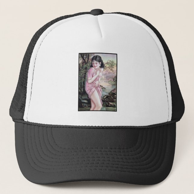 Tease in Stream Oasis by Shanghai China Girl Trucker Hat (Front)
