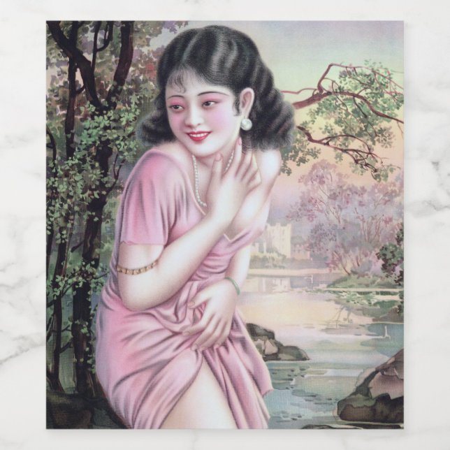 Tease in Stream Oasis by Shanghai China Girl Wine Label (Single Label)