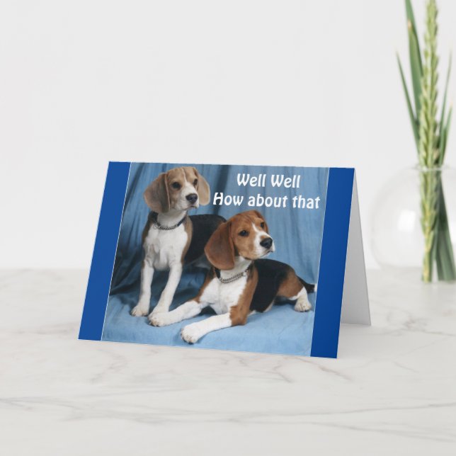 TEASING BEAGLES FOR YOUR **50th BIRTHDAY** Card (Front)