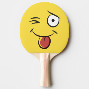 Teasing Face Tongue Out Ping Pong Paddle
