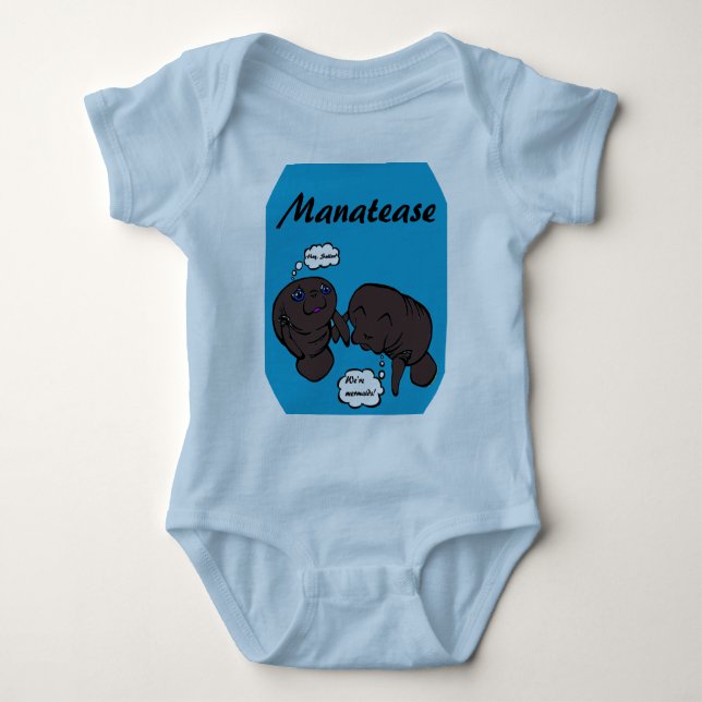 Teasing Manatees Baby Bodysuit (Front)