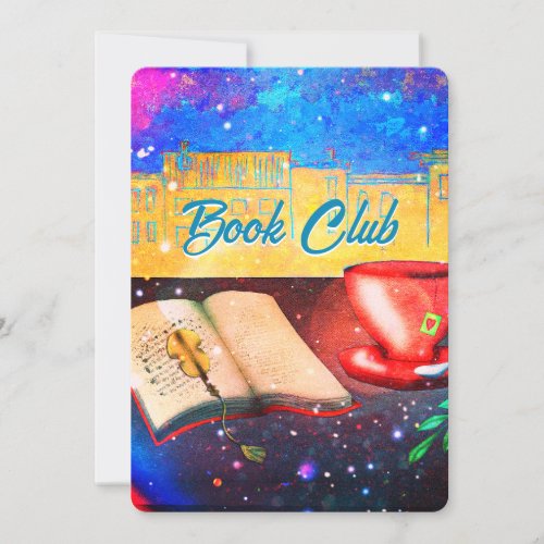 Teatime Book Club  Invitation