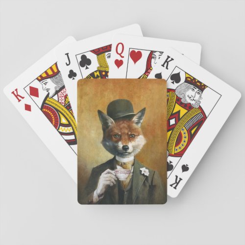 Teatime Mr Fox Playing Cards