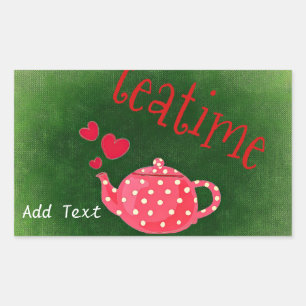Teatime Party Favor Stickers Customized
