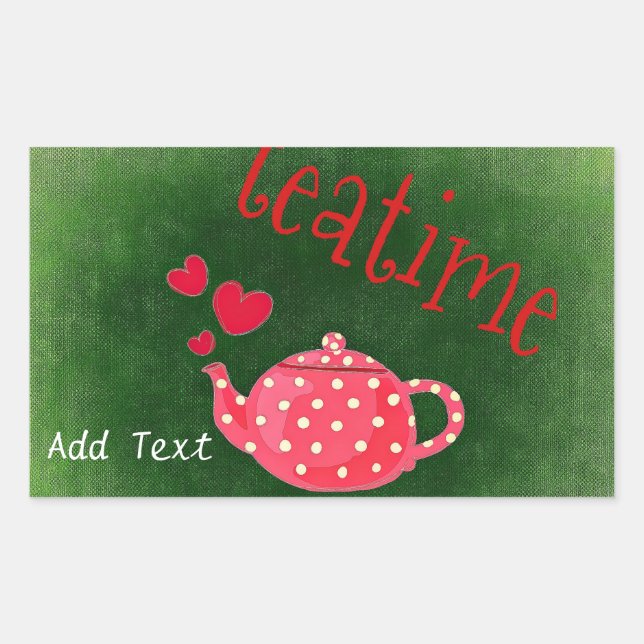 Teatime Party Favor Stickers Customized (Front)
